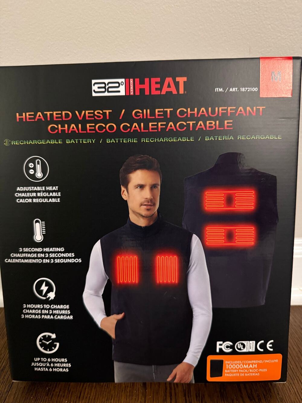32 Degrees Heat Men's Heated Vest M Size